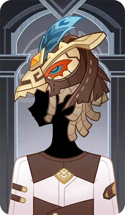 Demon-Warrior's Feather Mask